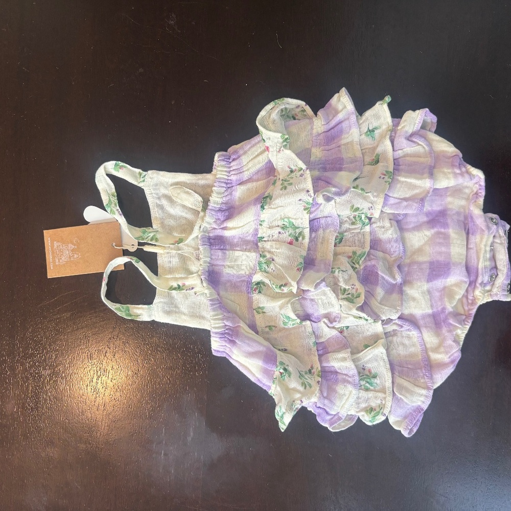 Gingham onesie
